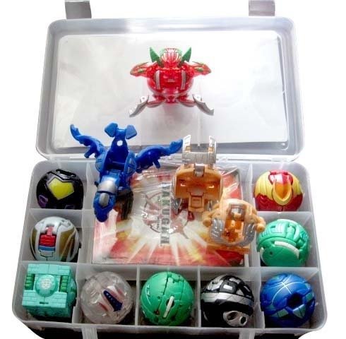 0637229008892 - TL 9 BAKUGAN TOY ALL DIFFERENT + 9 METAL CARDS WITH BAKUCASE FOR GREAT GIFT AND COLLECTION NEW