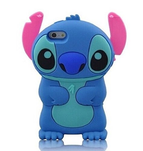 0637252678192 - IPHONE 6S CASE, IPHONE 6 CASE, CUTE 3D CARTOON LOVELY LILO STITCH MOVABLE EAR FLIP SOFT GEL RUBBER SILICONE PROTECTION SKIN CASE COVER FOR IPHONE 6 / 6S 4.7 (BLUE)