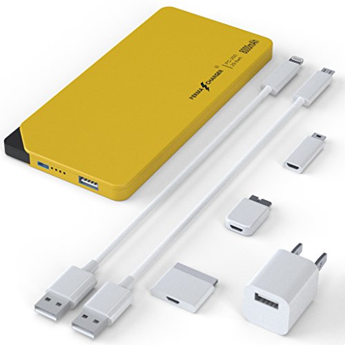 0637262604983 - TODAY'S DEAL! PERMACHARGER® PORTABLE ULTRA-THIN 8,000 MAH USB POWER PACK FOR IPHONE/ANDROID/TABLET/MANY OTHER DEVICES. BUILT-IN MICRO&MALE ADAPTER W/ 5 FREE CELLPHONE CABLES & 1 WALL ADAPTER - $37 FREE VALUE -