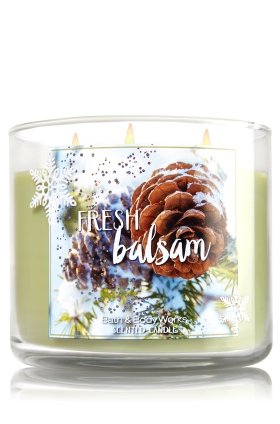 0637294404643 - BATH BODY WORKS FRESH BALSAM 3-WICK SCENTED CANDLE