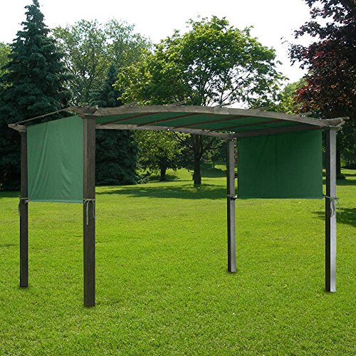0637390751566 - 17X6.5 FT PERGOLA CANOPY REPLACEMENT SHADE COVER GREEN