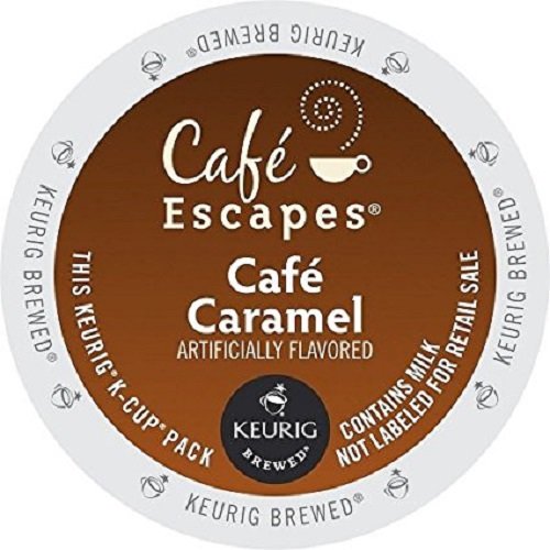 0637390788111 - CAFE ESCAPES KEURIG K-CUPS, CARAMEL, 50 COUNT