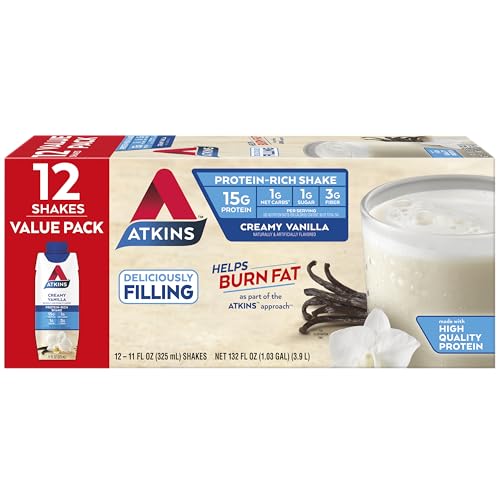 0637480069069 - ATKINS READY TO DRINK SHAKE, FRENCH VANILLA, 11-OUNCE ASEPTIC CONTAINERS, 12 COU