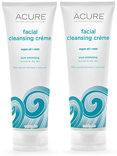 0637632231276 - ACURE ORGANIC MINT AND ARGAN OIL FACIAL CLEANSING CREME WITH ACAI, BLACKBERRY, ROSEHIPS, POMEGRANATE, CHAMOMILE, ROOIBOS, ALOE VERA AND ECHINACEA FOR SKIN CLEARING AND FIGHTING ACNE, 4 OZ. (PACK OF 2)