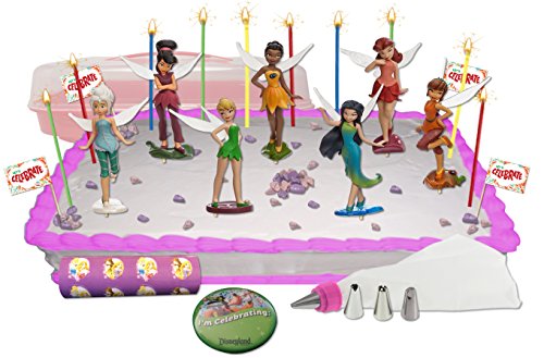 0637665513158 - DISNEY TINKERBELL AND FAIRIES DELUXE CAKE / CUPCAKE TOPPER DECORATING KIT