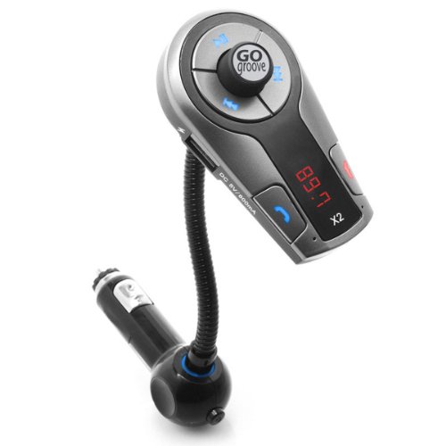 0637836472277 - GOGROOVE FLEXSMART X2 BLUETOOTH IN-CAR FM TRANSMITTER WITH USB CHARGING , MULTIPOINT , MUSIC CONTROLS & HANDS-FREE CALLING - WORKS WITH APPLE , SAMSUNG , LG & MORE SMARTPHONES , TABLETS , MP3 PLAYERS
