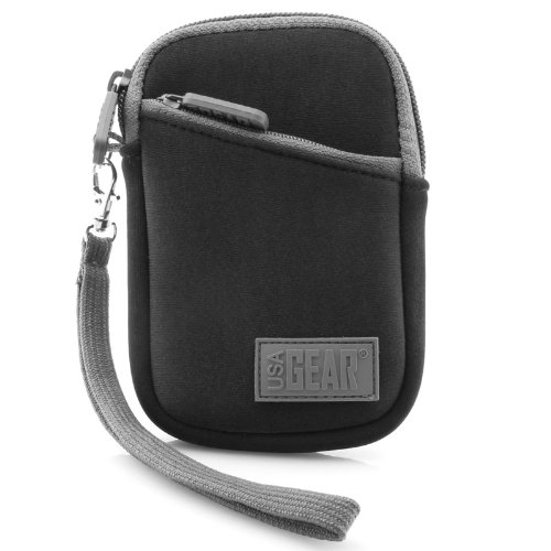 0637836498796 - USA GEAR COMPACT CAMERA CASE BAG FOR CANON POWERSHOT SX720 HS , SX610 HS , ELPH 190 IS , ELPH 170 IS , ELPH 360 HS & MORE - BATTERY & MEMORY STORAGE , SCRATCH & WEATHER RESISTANT