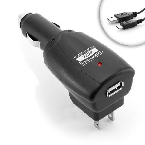 0637836502868 - REVIVE MINIBOLT PROFESSIONAL SERIES 2 IN 1 WALL / CAR USB TRAVEL CHARGER - FOR KINDLE , KINDLE DX , NOOK / GOOGLE ANDROID SMARTPHONES / APPLE IPOD , IPHONE, AND MORE