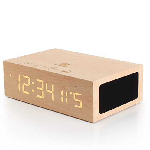 0637836518685 - WIRELESS BLUETOOTH STEREO SPEAKER CLOCK KIT WITH ALARM FUNCTIONS AND LED DISPLAY BY GOGROOVE - WORKS WITH SMARTPHONES , TABLETS , MP3 PLAYERS AND MORE