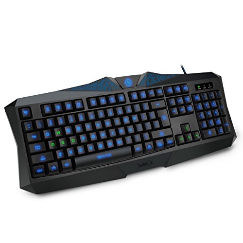0637836520282 - ENHANCE GX-K1 GAMING KEYBOARD WITH 104 BACKLIT LED KEYS , 10 MULTIMEDIA HOTKEYS & PLUG-N-PLAY DESIGN- PERFECT FOR WOW: WARLORDS OF DRAENOR , GRAND THEFT AUTO V , CIVILIZATION BEYOND EARTH & MORE!