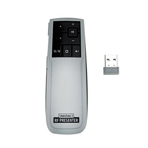 0637836581740 - ENHANCE RF PRESENTER COMPUTER PRESENTATION REMOTE CONTROL CLICKER WITH LASER POINTER - WORKS GREAT FOR POWERPOINT AND KEYNOTE PRESENTATIONS ON WINDOWS AND MAC OS X OPERATING SYSTEMS