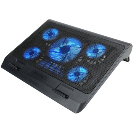0637836583539 - ENHANCE XL GAMING LAPTOP COOLER PAD WITH 5 OVERSIZED LED FANS FOR MAX COOLING , ADJUSTABLE VIEWING STAND , 2 USB PORTS FOR DATA TRANSFER - FITS 17 INCH NOTEBOOKS FROM ALIENWARE , ASUS , HP - BLUE