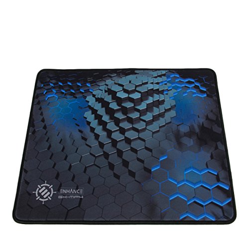 0637836583805 - ENHANCE GX-MP4 XL MOUSE PAD WITH REINFORCED ANTI-FRAY STITCHING & SLEEK LOW-FRICTION TRACKING SURFACE (12.6 X 10.6) - WORKS WITH FOOTBALL MANAGER 2016 , FALLOUT 4 , TEAM FORTRESS 2 & MORE PC GAMES