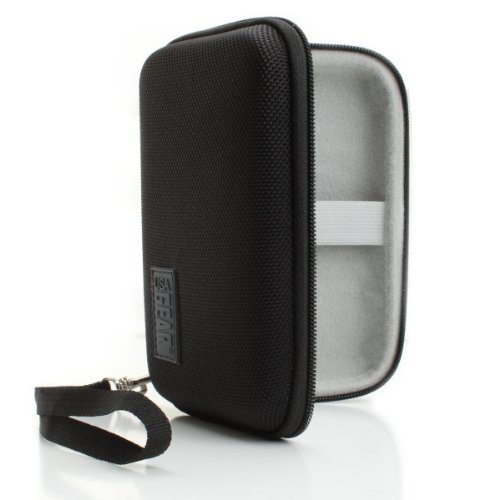 0637836589579 - HARD SHELL PROTECTIVE BLUETOOTH EARBUD CARRYING CASE WITH SCRATCH-RESISTANT INTERIOR BY USA GEAR - WORKS WITH AYL , AMERZAM , HUSSAR , PHAISER , TEVINA , TOTU AND MORE BLUETOOTH EARBUD HEADPHONES