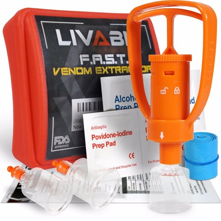 0638029764612 - LIVABIT FIRST AID SAFETY TOOL F.A.S.T. KIT EMERGENCY VENOM EXTRACTOR SNAKE BITE AND STING SUCTION PUMP