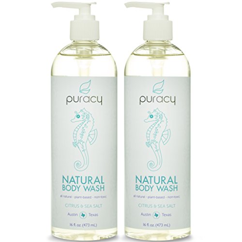 0638029948463 - PURACY 100% NATURAL BODY WASH - SULFATE-FREE - THE BEST SHOWER GEL - CLINICALLY SUPERIOR INGREDIENTS - DEVELOPED BY DOCTORS FOR MEN & WOMEN - CITRUS ESSENTIAL OILS & SEA SALT - SPA-GRADE - 16 OUNCE (PACK OF 2)