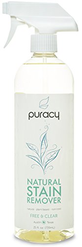 0638029948920 - PURACY NATURAL STAIN REMOVER - THE BEST ENZYME LAUNDRY CLEANER - PLANT-BASED SPOT & ODOR ELIMINATOR - FREE & CLEAR - 25 FL. OUNCE