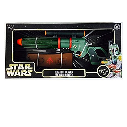 0638037268621 - DISNEY PARKS EXCLUSIVE AUTHENTIC ORIGINAL STAR WARS BOBA FETT BLASTER WITH ELECTRONIC BLASTER SOUND