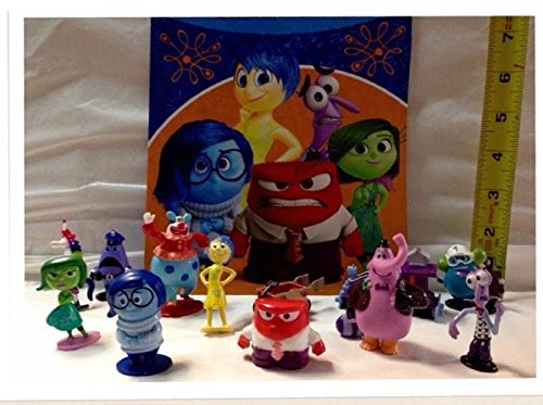 0638037268829 - DISNEY INSIDE OUT MOVIE FIGURE SET OF 12 CAKE/CUPCAKE TOPPERS WITH JOY, FEAR, ANGER, DISGUST, SADNESS, BING BONG, RAINBOW UNICORN, JANGLES THE CLOWN AND MORE