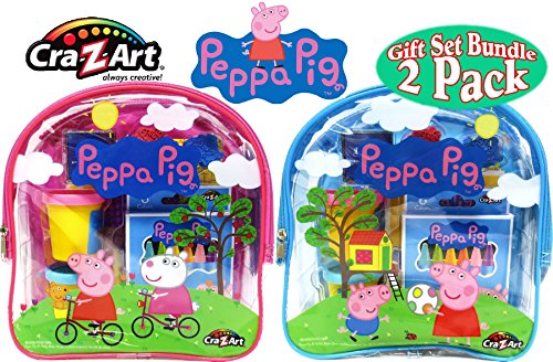 0638037704006 - PEPPA PIG 2 PACK ACTIVITY TWIN SET BACKPACK, PINK AND BLUE
