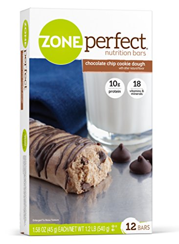 0638102628367 - ZONE PERFECT NUTRITION BAR, CHOCOLATE CHIP COOKIE DOUGH, 1.58 OUNCE BAR, 12 COUNT
