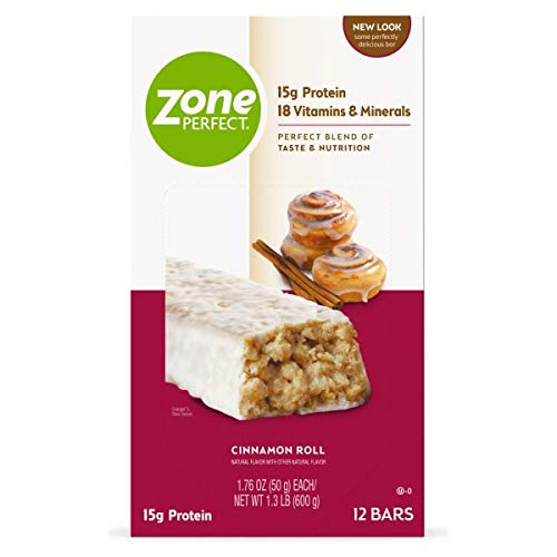 0638102633095 - ZONE PERFECT NUTRITION BAR, CINNAMON ROLL, 1.76 OUNCE, 12 COUNT