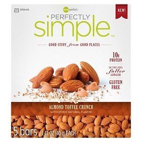 0638102641410 - PERFECTLY SIMPLE ALMOND TOFFEE CRUNCH NUTRITION BARS
