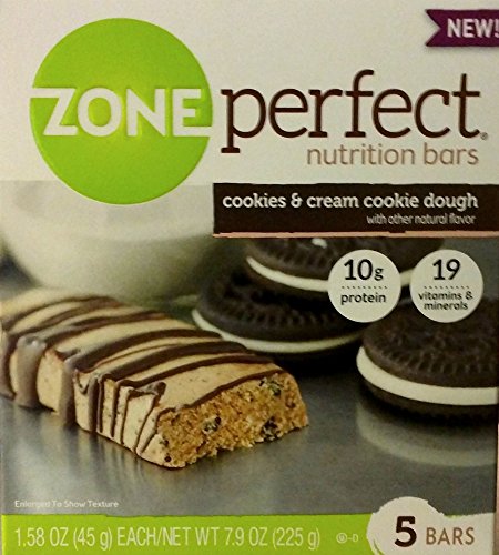 0638102662187 - ZONE PERFECT NUTRITION BARS, COOKIES AND CREAM COOKIE DOUGH, 1.58-OUNCE, 5 COUNT