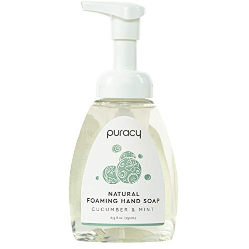 0638126383082 - PURACY NATURAL FOAMING HAND SOAP, CUCUMBER & MINT, HYPOALLERGENIC HAND WASH, 8.5 OUNCE