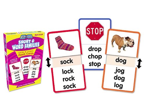 0063822595130 - TEACHER CREATED RESOURCES WORD FAMILIES - SHORT O SLIDE & LEARN FLASH CARDS