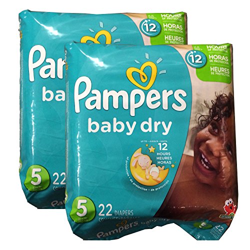 0063824178454 - PAMPERS BABY DRY DIAPERS - SIZE 5 - 44 CT
