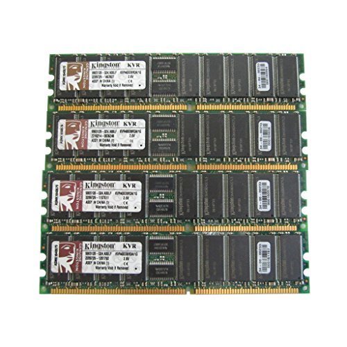 0638266989694 - KINGSTON KVR400D8R3A/1G 1GB PC3200 DIMM DDR-400MHZ ECC REG CL3 184-PIN MEMORY PACK OF 4