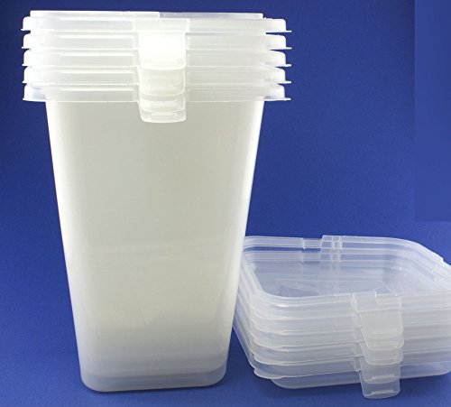 0638317227768 - WOW INTERCHANGEABLE FOOD STORAGE CONTAINER SYSTEM, SET OF 10 PIECES - FIVE 8 & FIVE 1, WOW PLASTIC FOOD CONTAINERS, KEEP FOOD FRESH, DISHWASHER SAFE, FREEZER SAFE, MICROWAVABLE AND REUSABLE, PICNICS, DAILY LUNCH, BBQ, PARTIES.