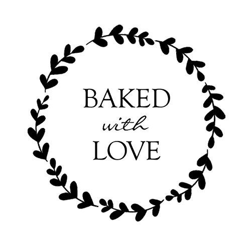 0638362711373 - BAKED WITH LOVE STICKERS, HOMEMADE BREAD PACKAGING, BAKED GOODS, FARMERS MARKET PACKAGING