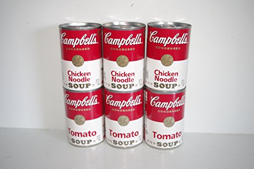 0638370112919 - CAMPBELL'S CHICKEN NOODLE & TOMATO SOUP - 6 (10 3/4 OZ. POP TOP CANS) GET WELL SOON!