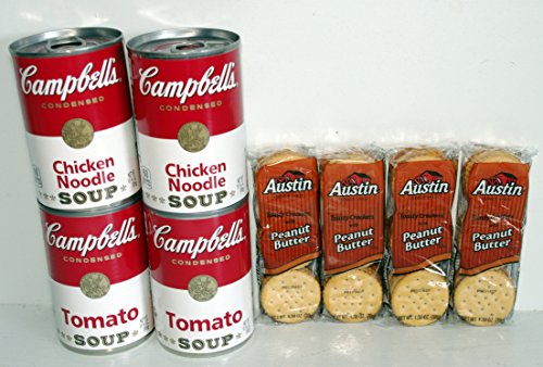 0638370112926 - CHICKEN NOODLE SOUP, TOMATO SOUP & PEANUT BUTTER CRACKERS BUNDLED! - GET WELL SOON!