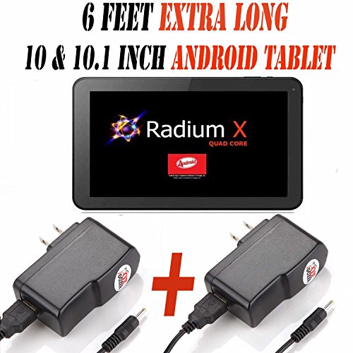 0638414804701 - 6 FEET AC/DC CHARGER ADAPTER (6HH) FOR 10.1 INCH ANDROID TABLET PC SET OF 2 (WALL & WALL) FITS (PUMPKIN X RADIUM X 10.1)