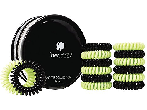 0638455367982 - SPORTS HAIR TIES FROM 'HER,DOO - MUST FOR SWIMMING AND EXERCISING - GREAT GIFT FOR SWIMMERS AND WORKOUT ENTHUSIASTS - MOST POPULAR SIZE (ONE SIZE) - VARIOUS COLORS TO CHOOSE FROM! (LIMELIGHT)