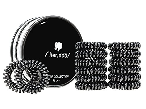 0638455367999 - SPORTS HAIR TIES FROM 'HER,DOO - MUST FOR SWIMMING AND EXERCISING - GREAT GIFT FOR SWIMMERS AND WORKOUT ENTHUSIASTS - MOST POPULAR SIZE (ONE SIZE) - VARIOUS COLORS TO CHOOSE FROM! (TUXEDO)