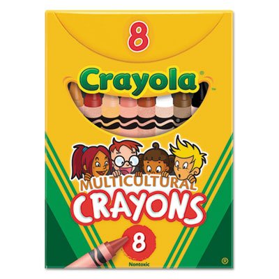0638458719689 - MULTICULTURAL CRAYONS, 8 SKIN TONE COLORS/BOX, SOLD AS 1 BOX, 8 EACH PER BOX