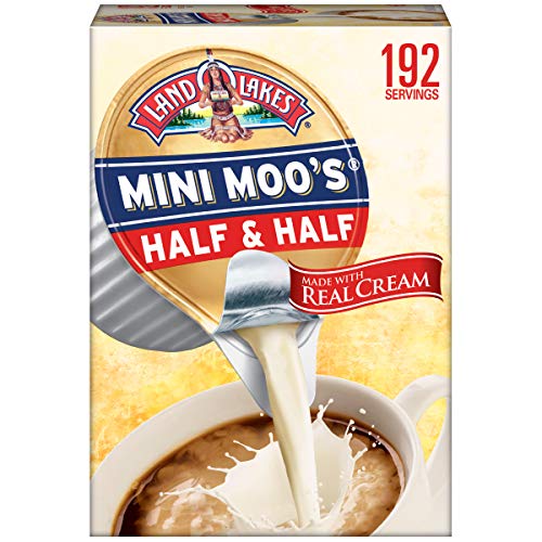 0638458764993 - LAND O LAKES MINI MOOS CREAMER HALF & HALF CUPS 192COUNT 54 FL OZ (PACK MAY VARY), INDIVIDUAL SHELF-STABLE HALF & HALF PODS FOR COFFEE TEA HOT CHOCOLATE, MADE WITH REAL CREAM