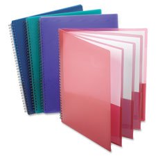 0638458797946 - 8-POCKET FOLDER,WIRE BIND,LETTER,200 SH CAPACITY,ASSORTED, SOLD AS 1 EACH