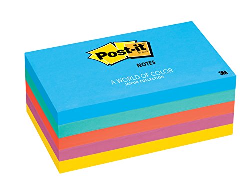 0638458802718 - POST-IT NOTES, 3 IN X 5 IN, JAIPUR COLLECTION, 5 PADS/PACK (655-5UC)