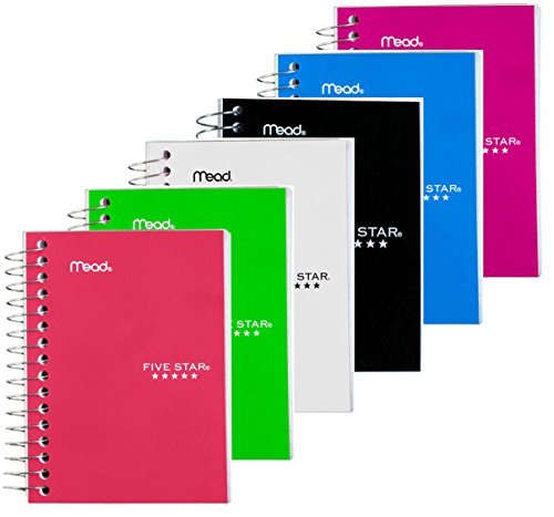 0638458969008 - FIVE STAR FAT LIL' NOTEBOOK, COLLEGE RULED, 200 SHEETS, 3 1/2 X 5 1/2, COLORS MAY VARY, 6 PACK