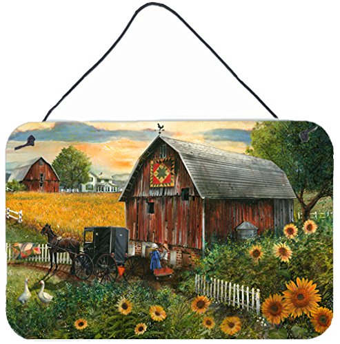 0638508082312 - CAROLINE'S TREASURES PTW2003DS812 SUNFLOWER COUNTRY PARADISE BARN WALL OR DOOR HANGING PRINTS, 8 X 12, MULTICOLOR