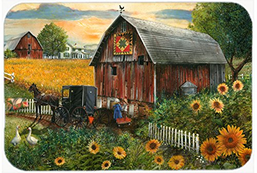 0638508084064 - CAROLINE'S TREASURES PTW2003CMT SUNFLOWER COUNTRY PARADISE BARN KITCHEN OR BATH MAT, 20 BY 30, MULTICOLOR