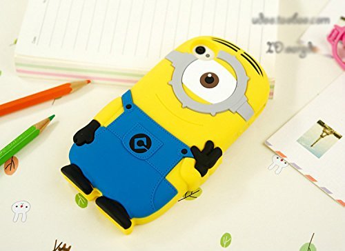 0638827642976 - IPHONE 6S PLUS 5.5 CASE, IPHONE 6 PLUS 5.5 CASE, CUTE 3D CARTOON LOVELY DESPICABLE ME MINION SOFT GEL RUBBER SILICONE PROTECTION SKIN CASE COVER FOR IPHONE 6S PLUS / IPHONE 6 PLUS (1 EYE, BLUE)