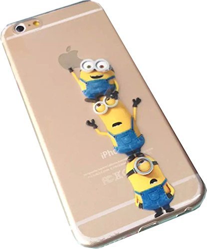 0638827643027 - NEW 2015 MINIONS DESPICABLE ME NEW CUTE IPHONE 6S CASE, IPHONE 6 CASE, PLASTIC TPU CLEAR PHONE CASE FOR IPHONE 6 / 6S 4.7 (MINION # 3)