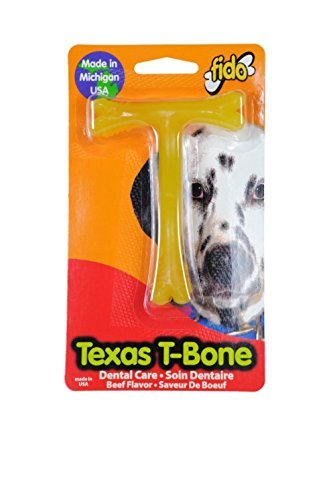 0638827649890 - FIDO TEXAS T-BONE DENTAL DOG BONE, BEEF FLAVORED (PACK OF 2)