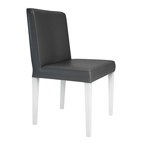 0638845676205 - MIA MOBILI BIANCO DINING CHAIR SET OF 2 (ANTHRACITE)